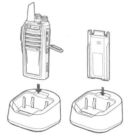 hướng dẫn sạc pin máy bộ đàm