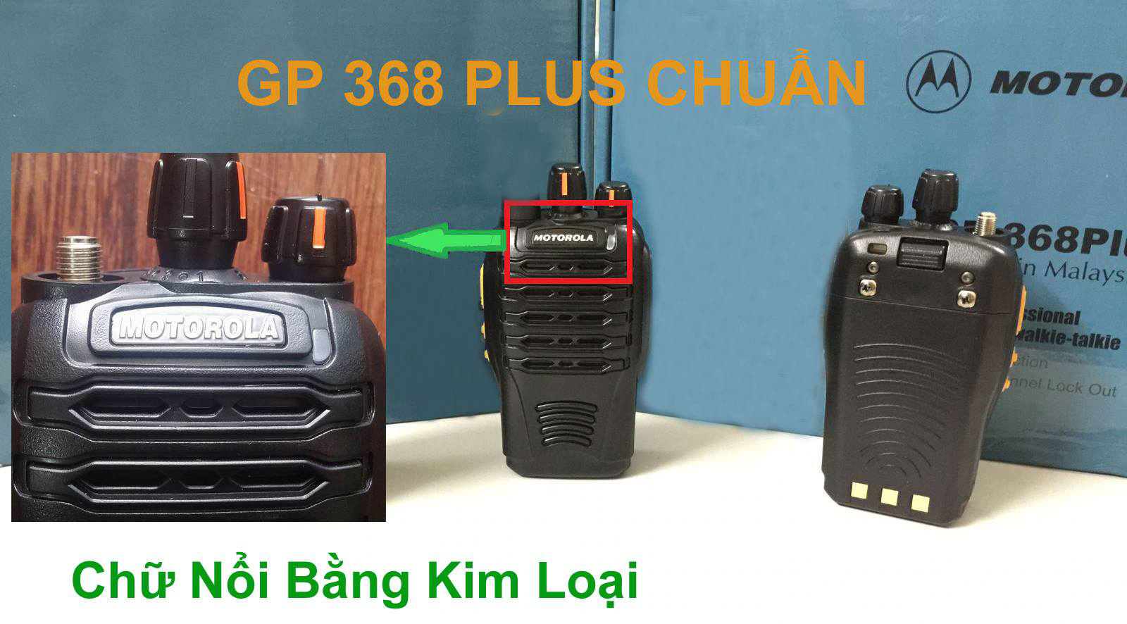 chữ nổi bằng kim loại của máy bộ đàm motorola 368 plus hàng chuẩn