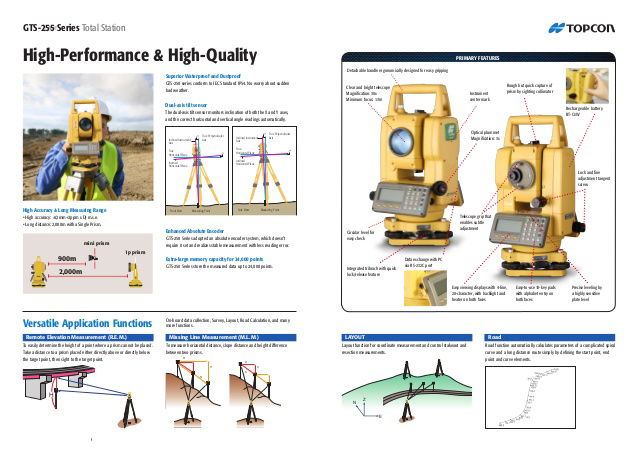 Máy toàn đạc điện tử Topcon GTS 255 là sự đột phá về sự phát triển của công nghệ đo dài