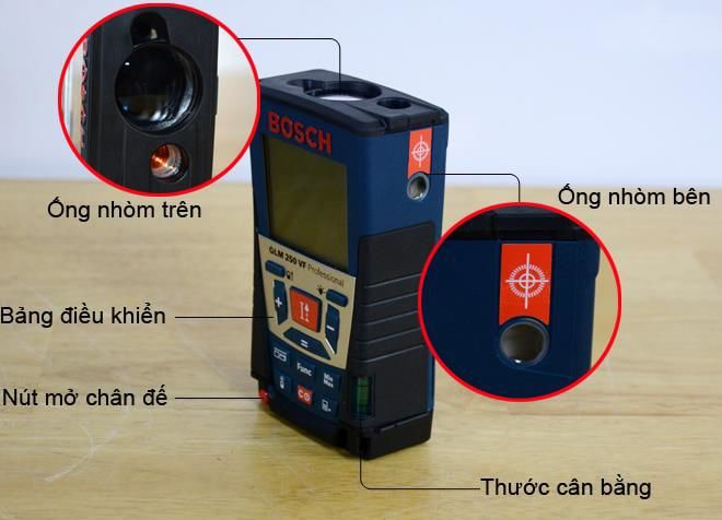 thiết kế máy đo khoảng cách laser bosch glm 250vf