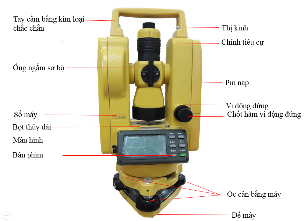 Tính năng máy kinh vĩ điện tử SOUTH DT 02